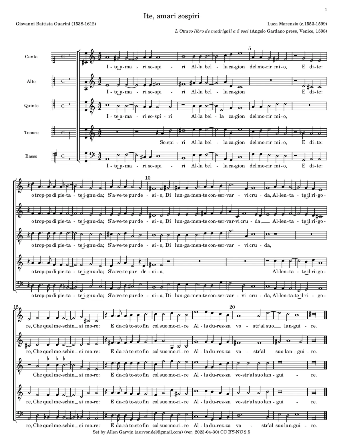 Ite amari sospiri - Page 1