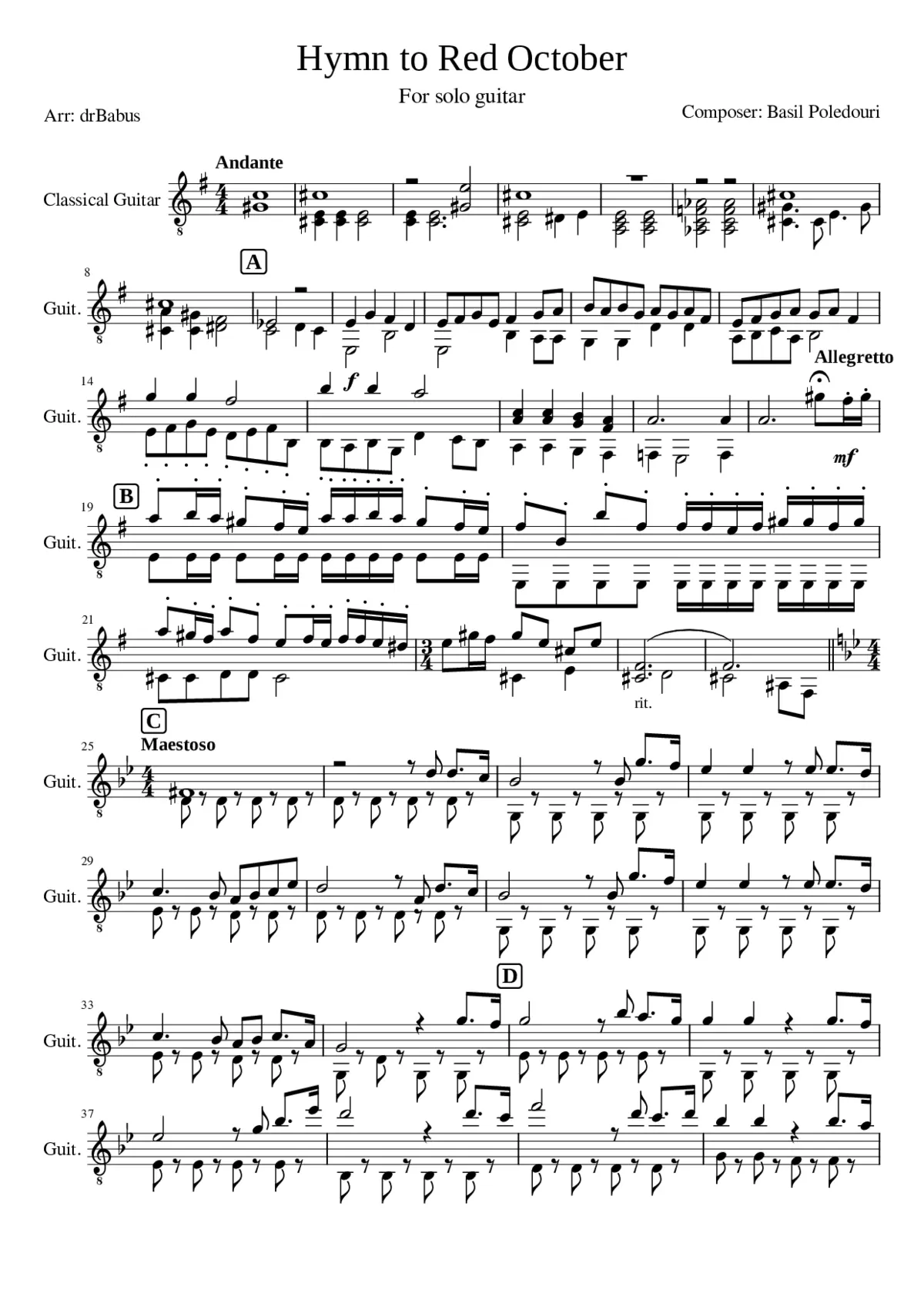 Hymn for Red October - Page 1