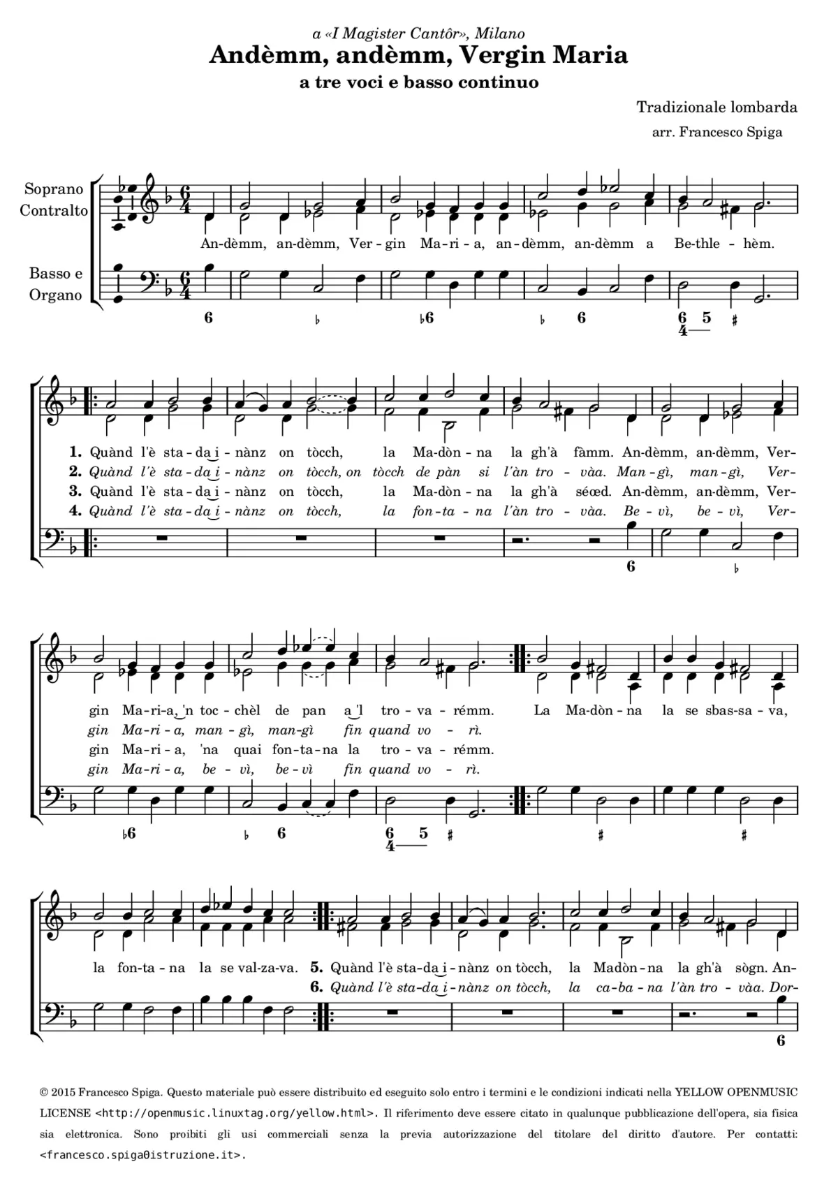 Andemm, andemm, Vergin Maria (II) - Page 1