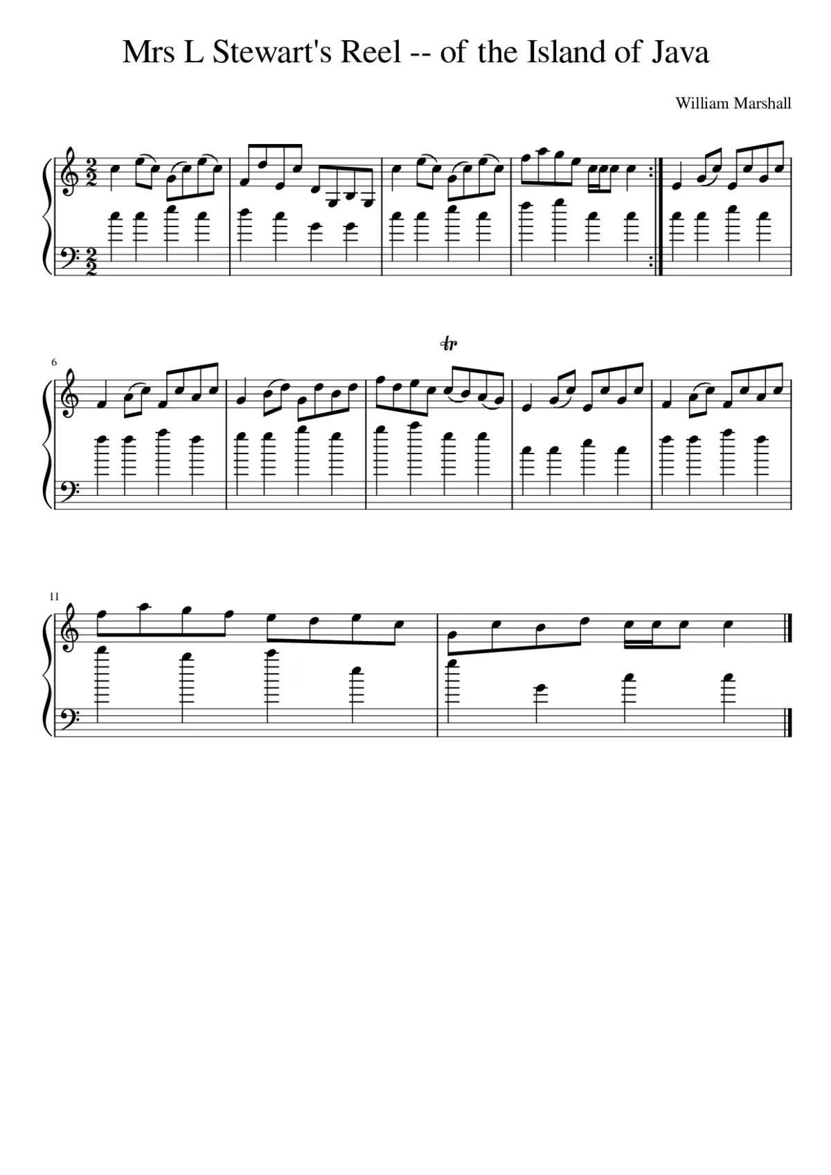 Mrs L Stewart's Reel -- of the Island of Java - Page 1