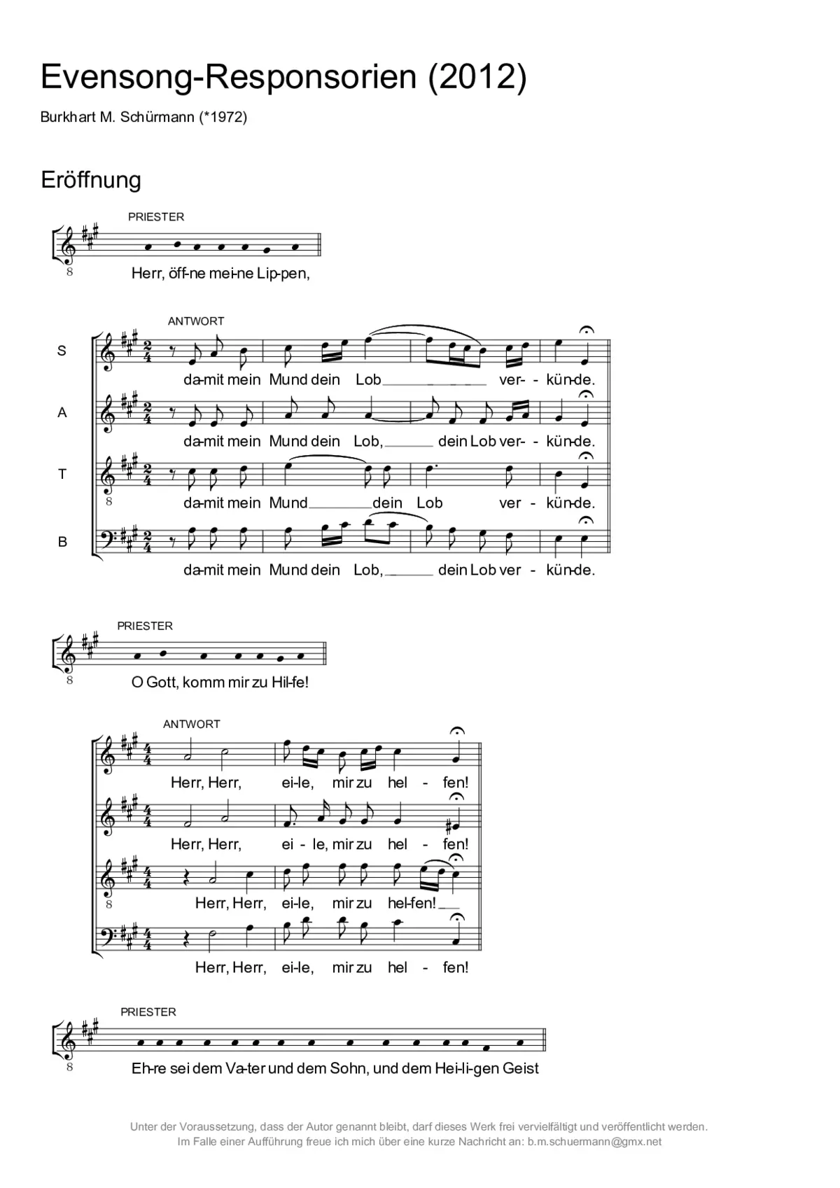 Evensong-Responsorien 2012 - Page 1
