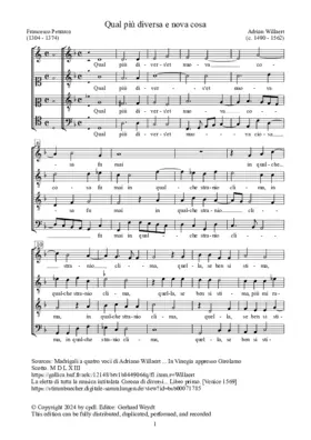 Qual più diversa e nova cosa