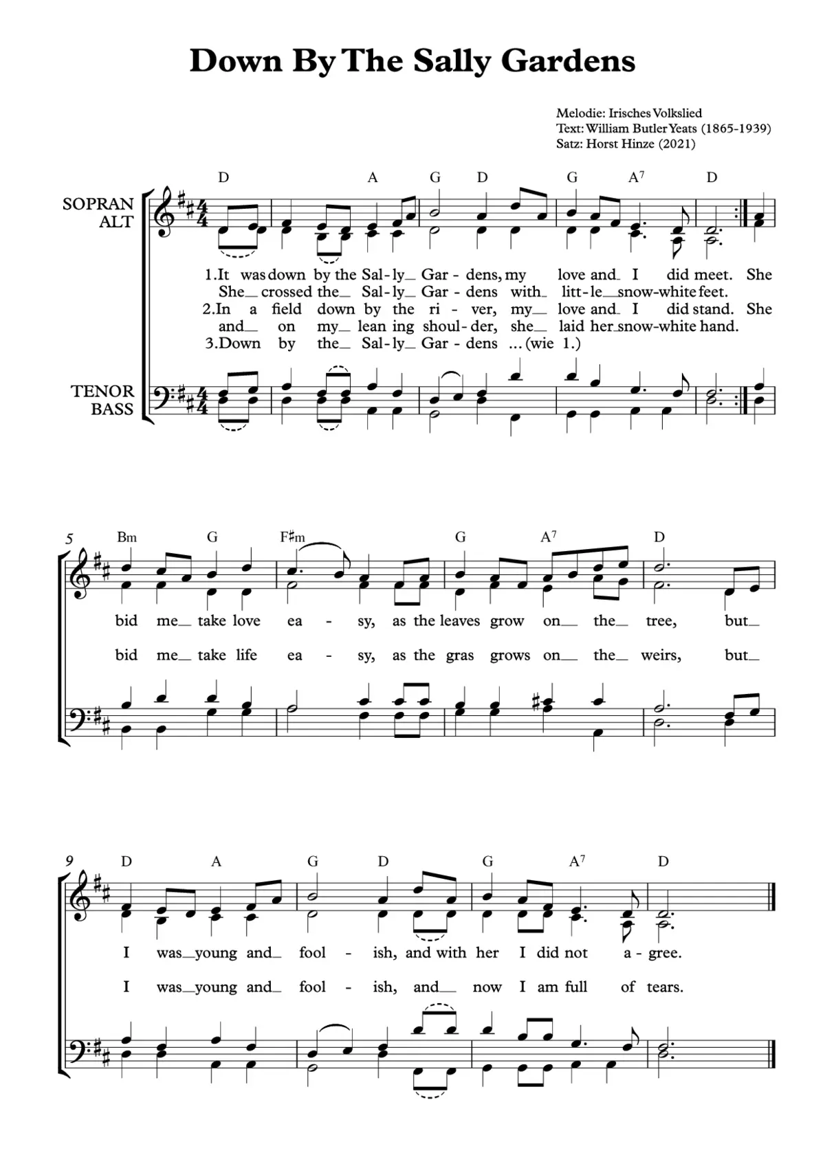 Down by the Salley gardens - Page 1