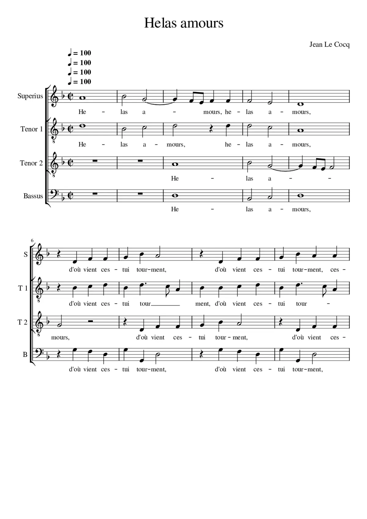 Helas amours - Page 1