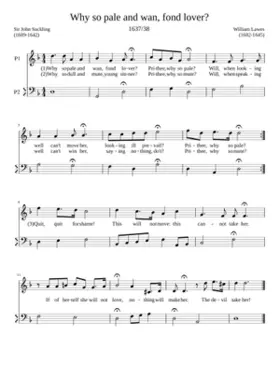 Why so pale and wan fond lover?