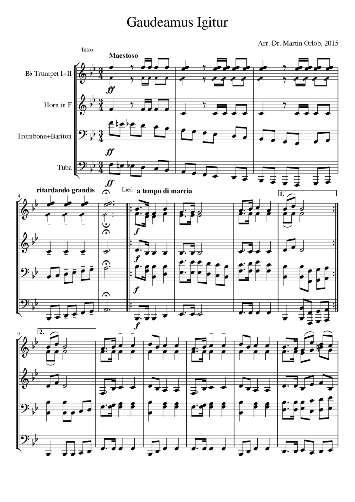 Academic Festival Overture Op.80 - Page 1