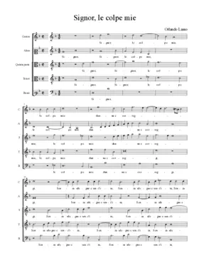 Signor, le colpe mie