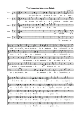 Virgo supremi generosa Patris