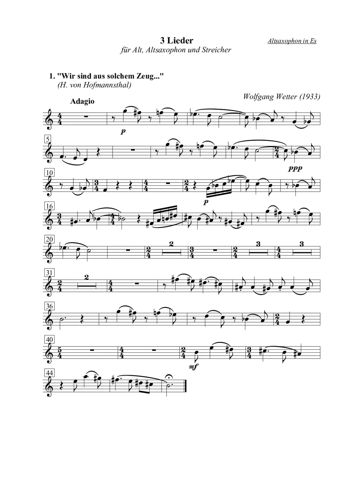 3 Lieder (1959) - Page 1