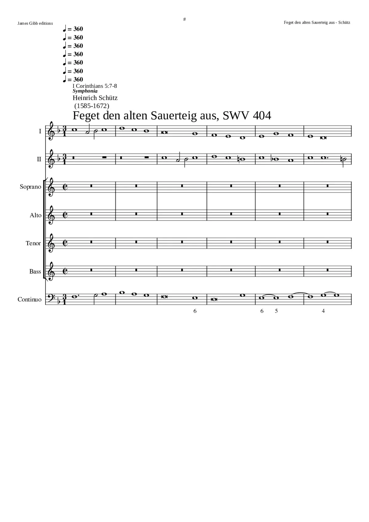 Feget den alten Sauerteig aus SWV 404 - Page 1