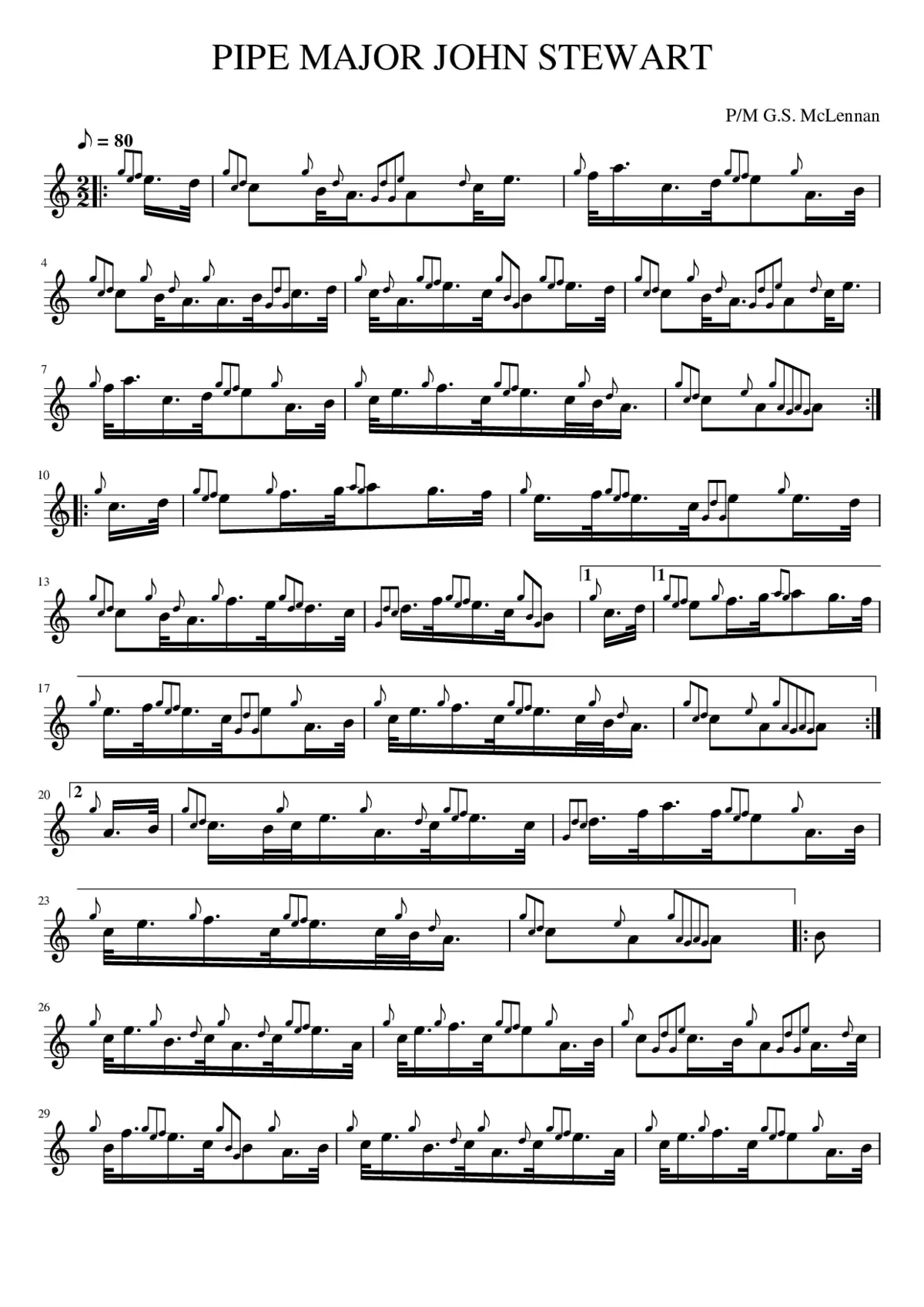 PIPE MAJOR JOHN STEWART - Page 1