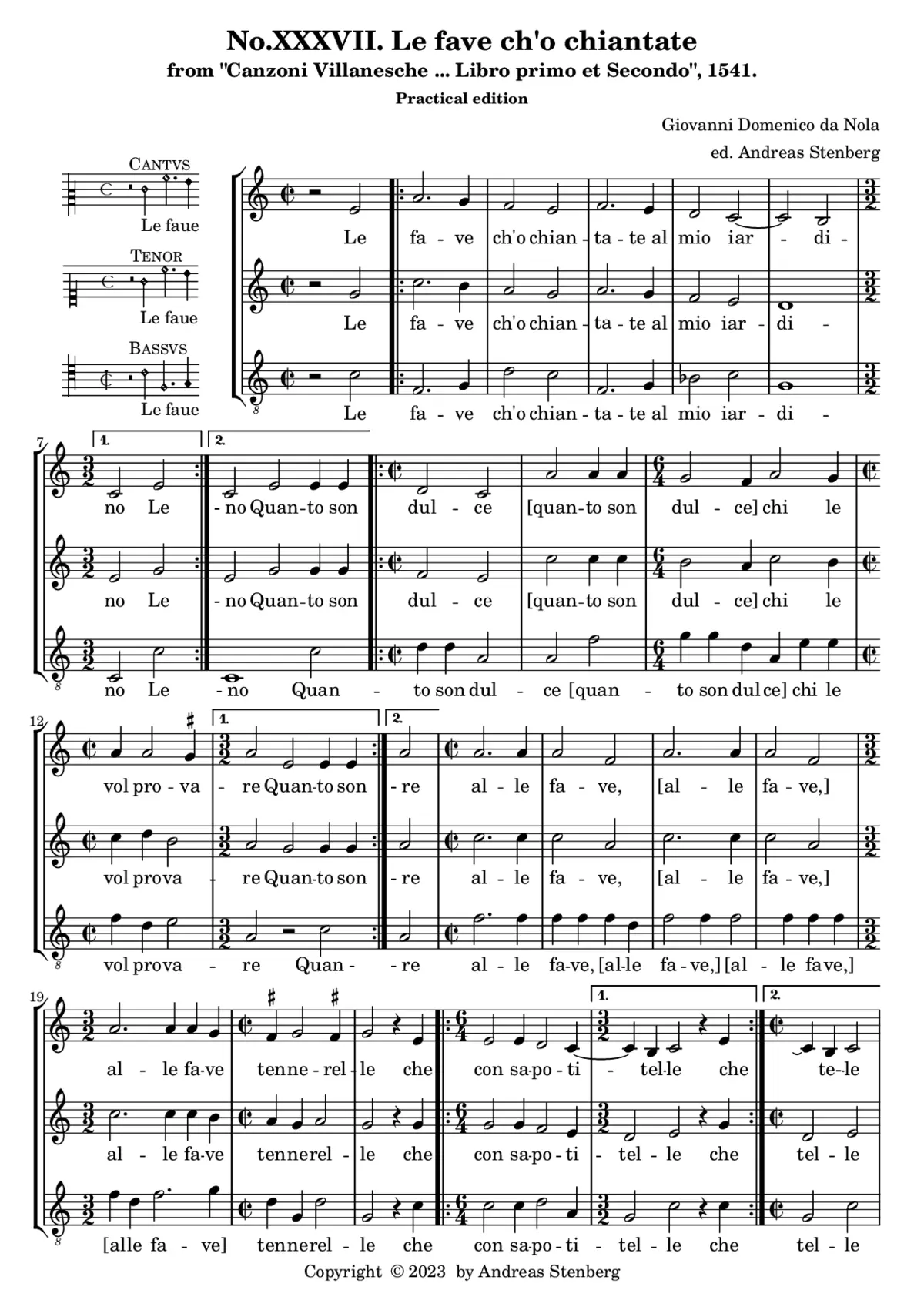 Le fave ch'o chiantate - Page 1