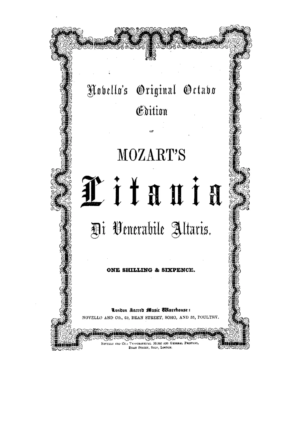 Litaniae de venerabili altaris sacramento - Page 1