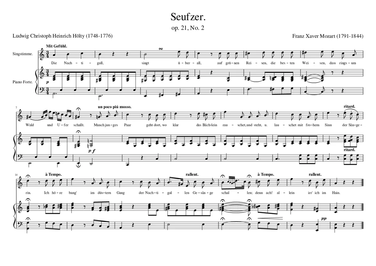 Seufzer op. 21 No. 2 - Page 1