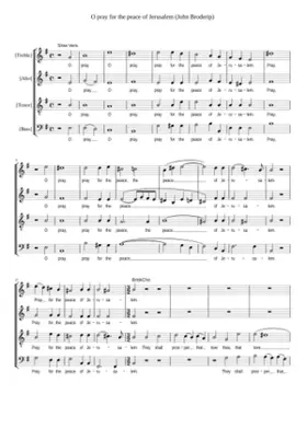 O pray for the peace of Jerusalem