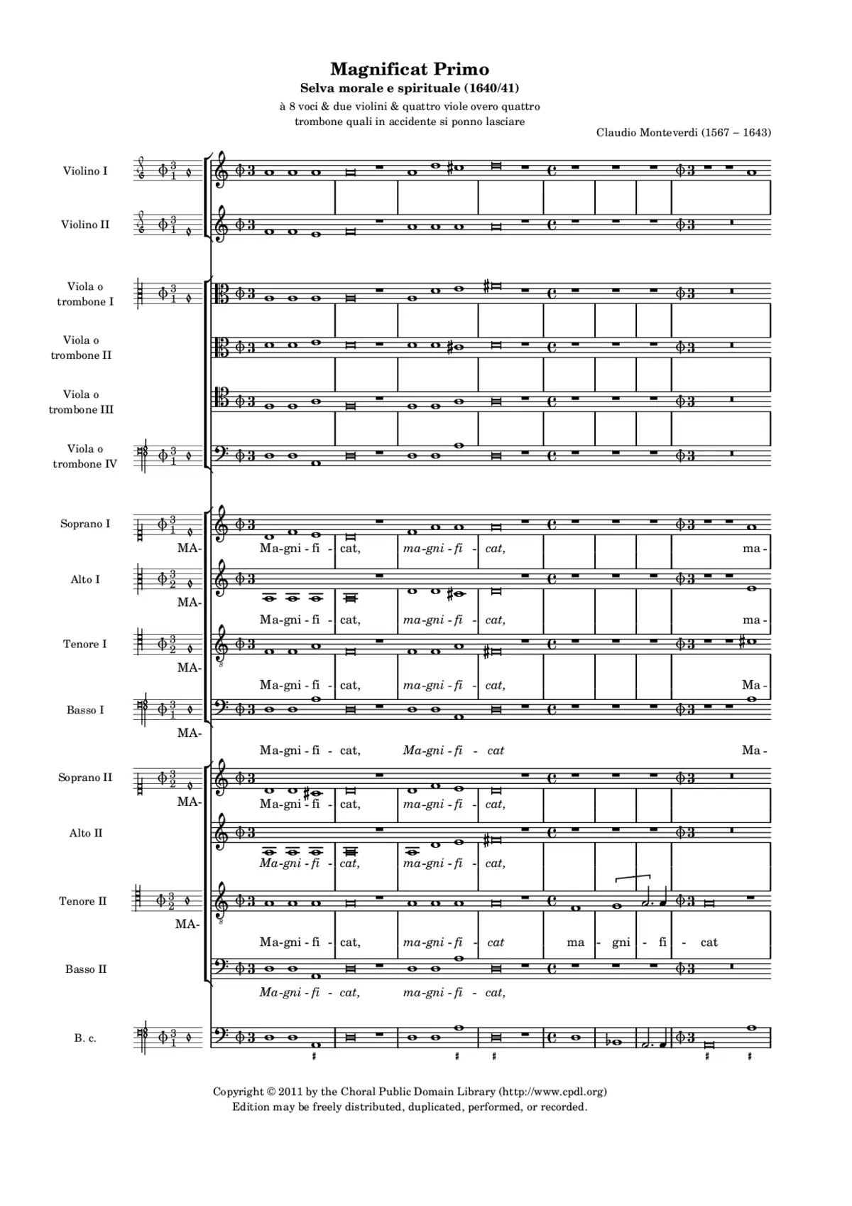 Magnificat primo, a 8 - Page 1