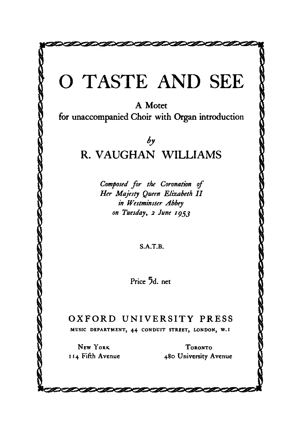 O Taste and See - Page 1