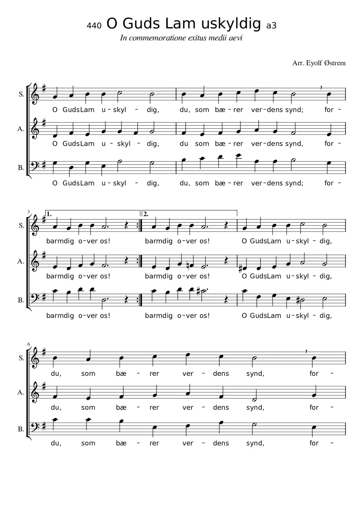 O Guds Lam uskyldig - Eyolf Østrem - Page 1