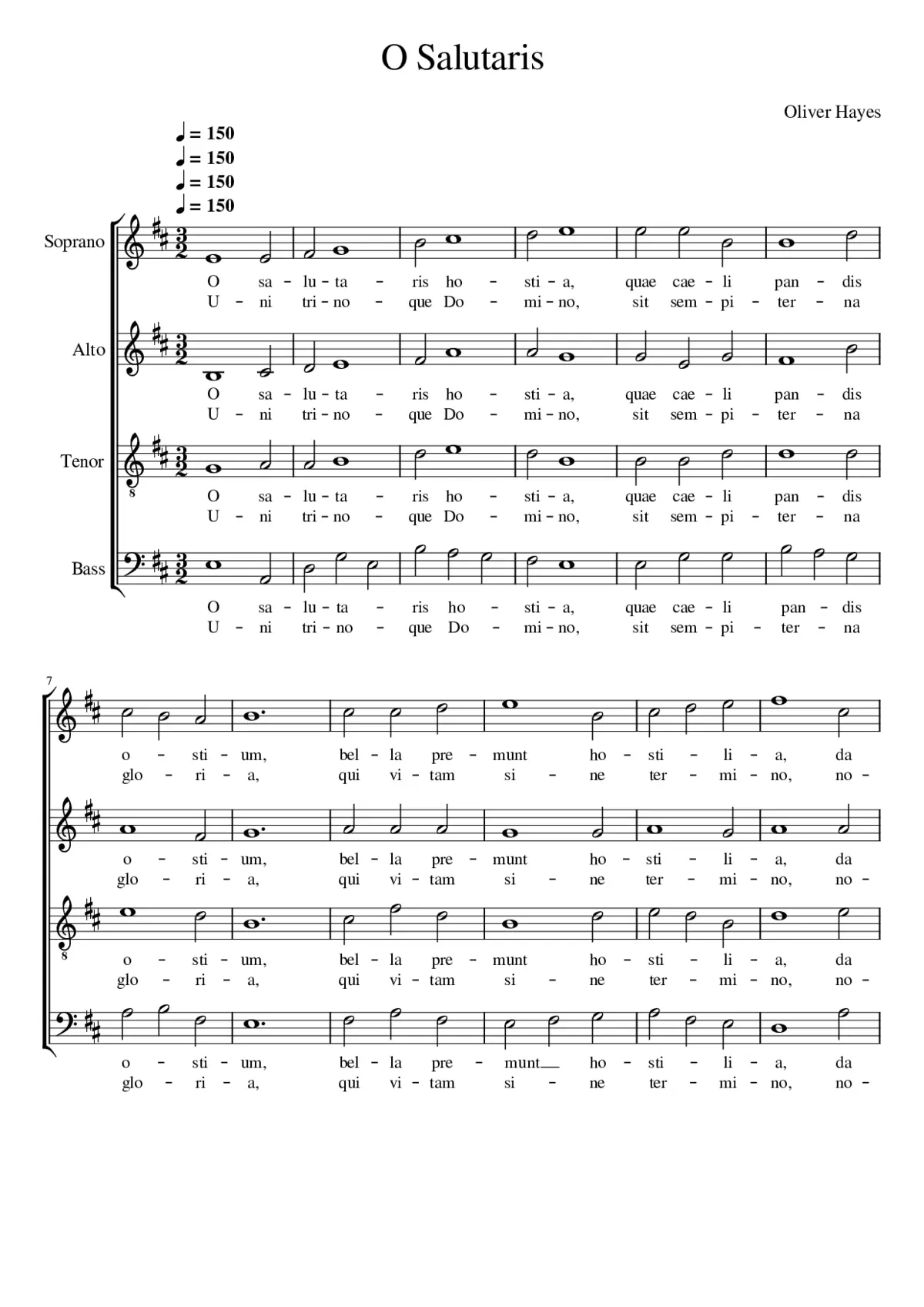 O Salutaris - Page 1