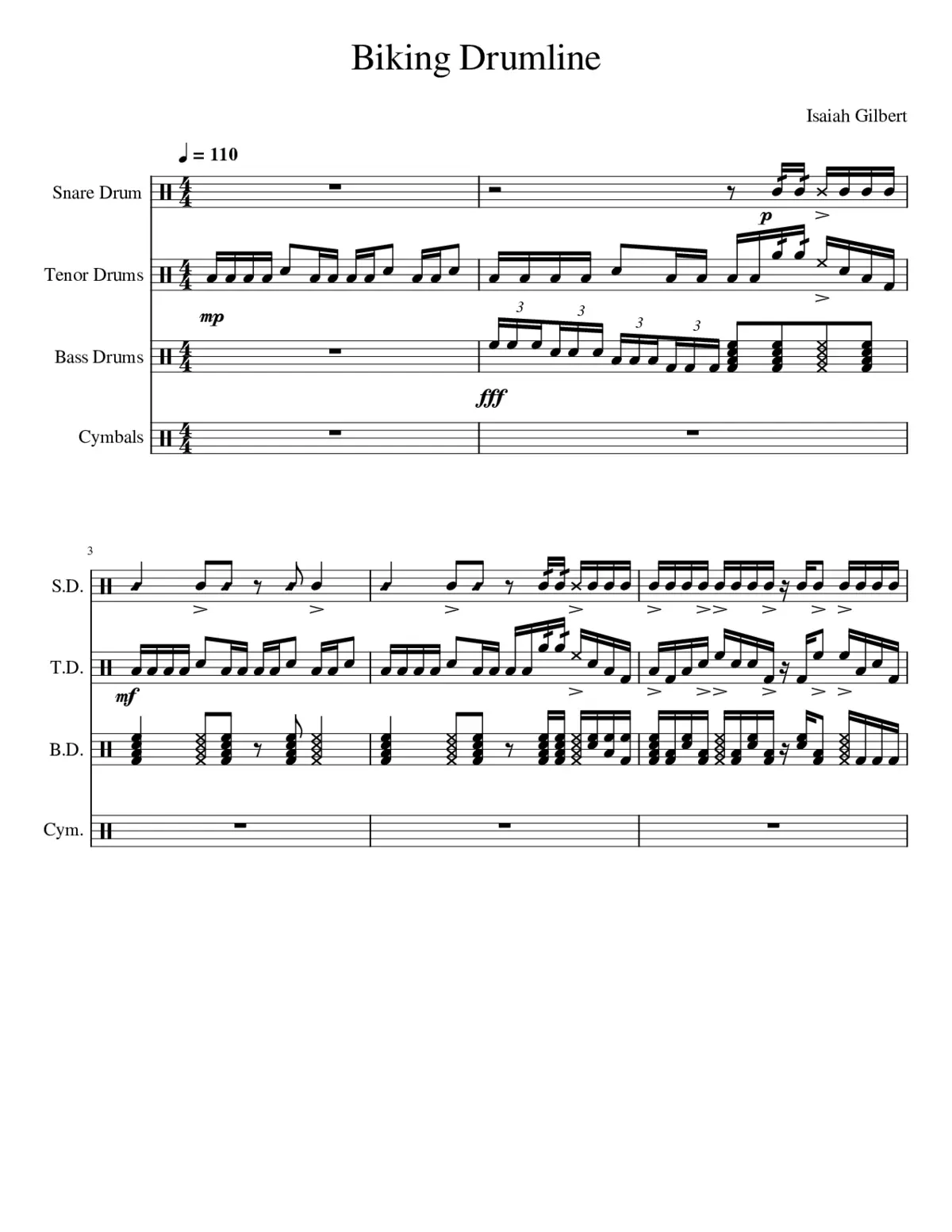 Biking Drumline - Page 1