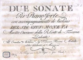 2 Sonatas for Piano and Violin