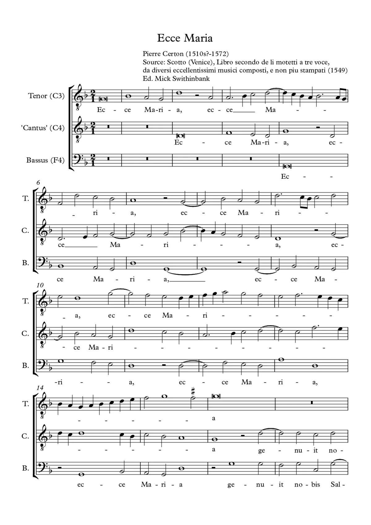 Ecce Maria - Page 1
