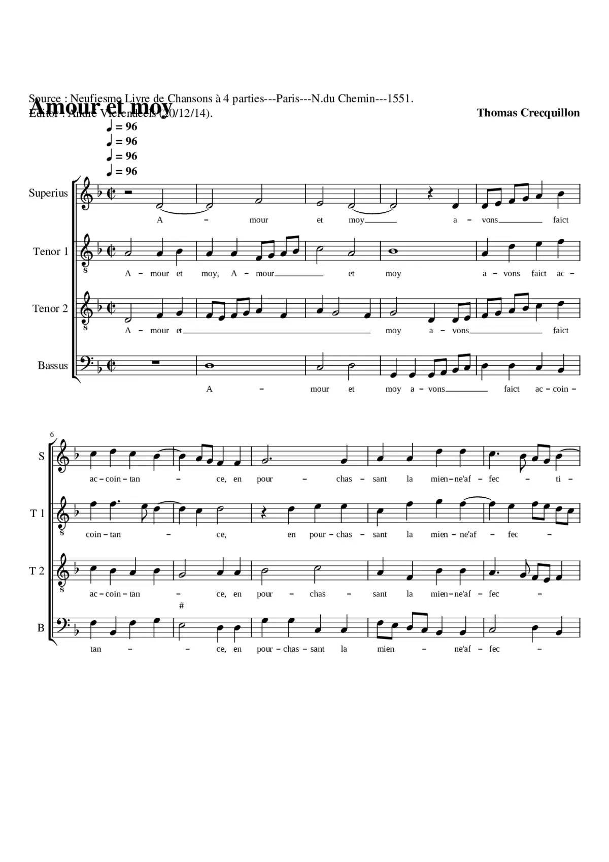 Amour et moy - Page 1