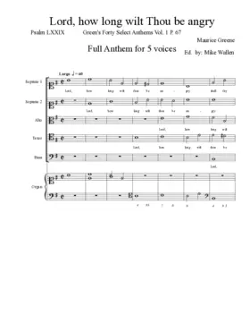 Lord, how long wilt Thou be angry