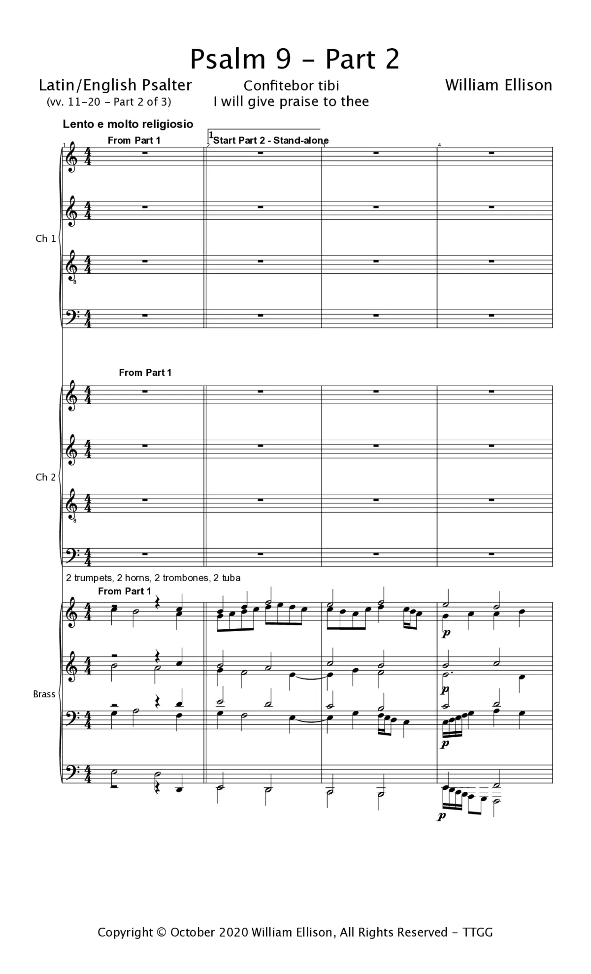Confitebor tibi - I will give praise to thee (Part 2) - Page 1