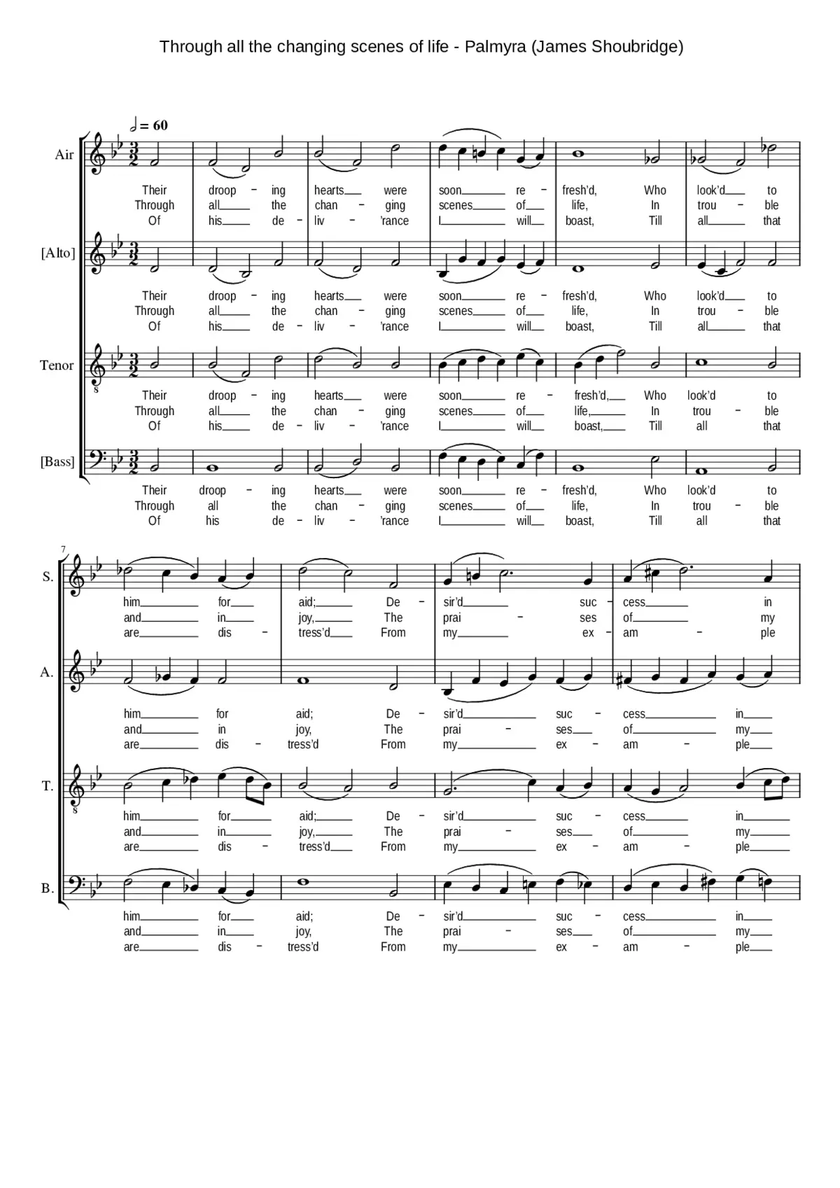 Through all the changing scenes of life - Page 1