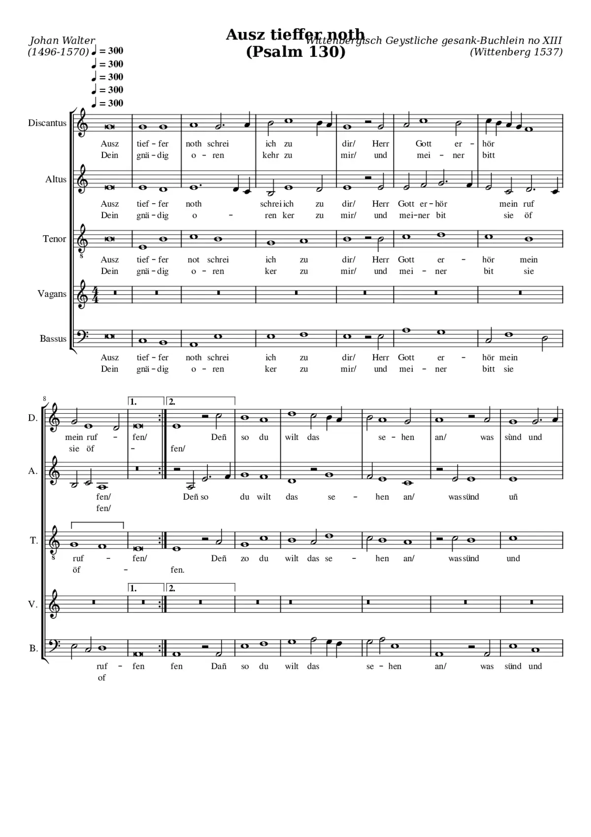 Aus tiefer Not - Page 1