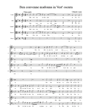 Ben convenne madonna in Vest' oscura