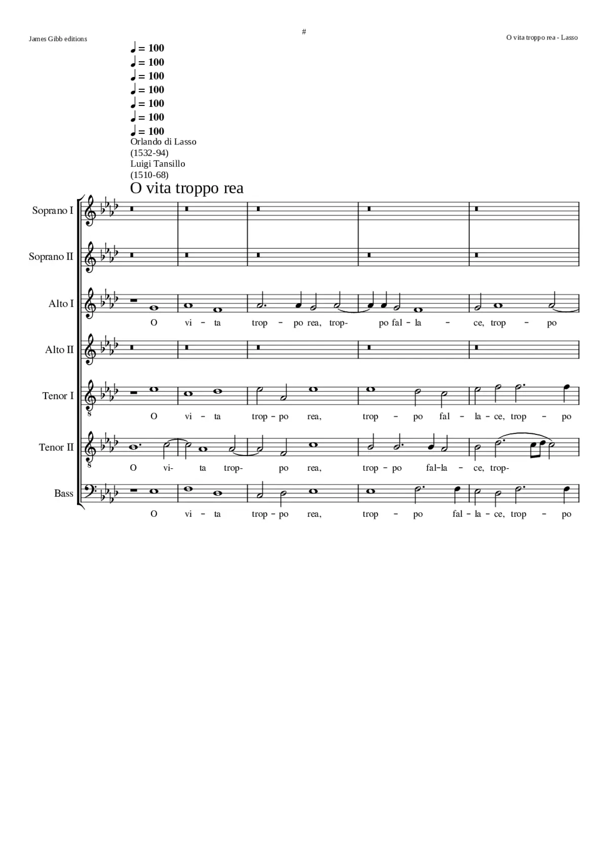 O vita troppo rea - Page 1