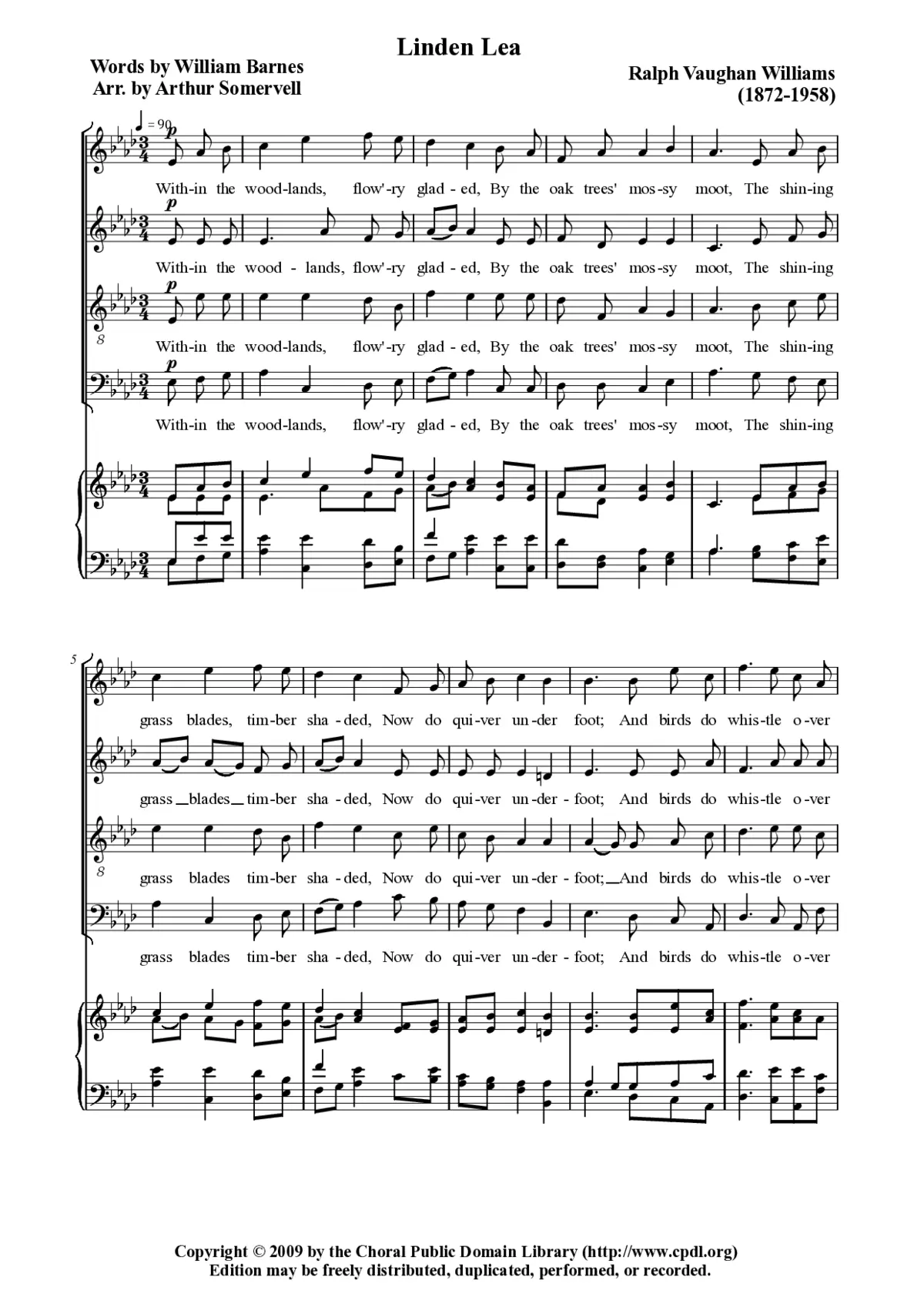 Linden Lea - Page 1
