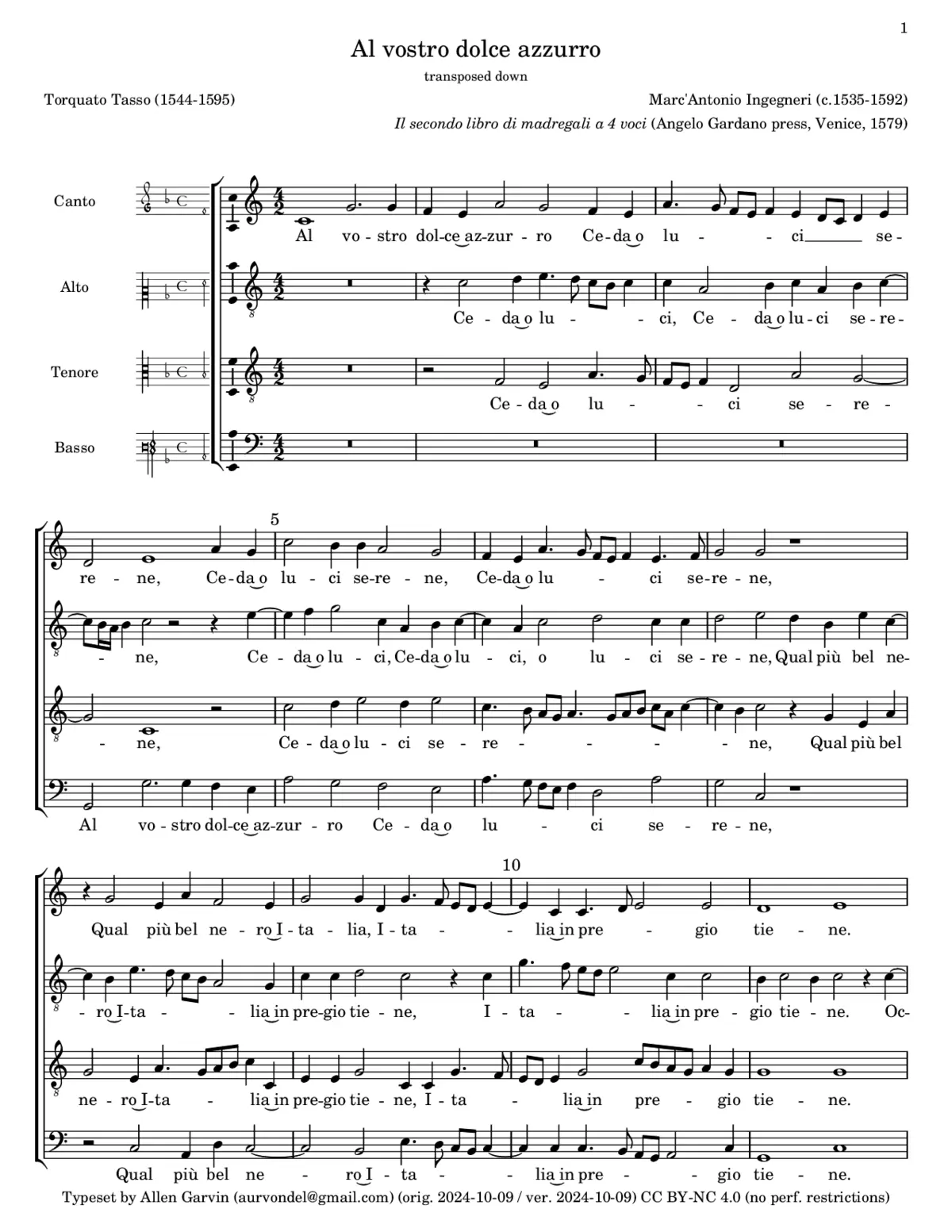 Al vostro dolce azzurro - Page 1