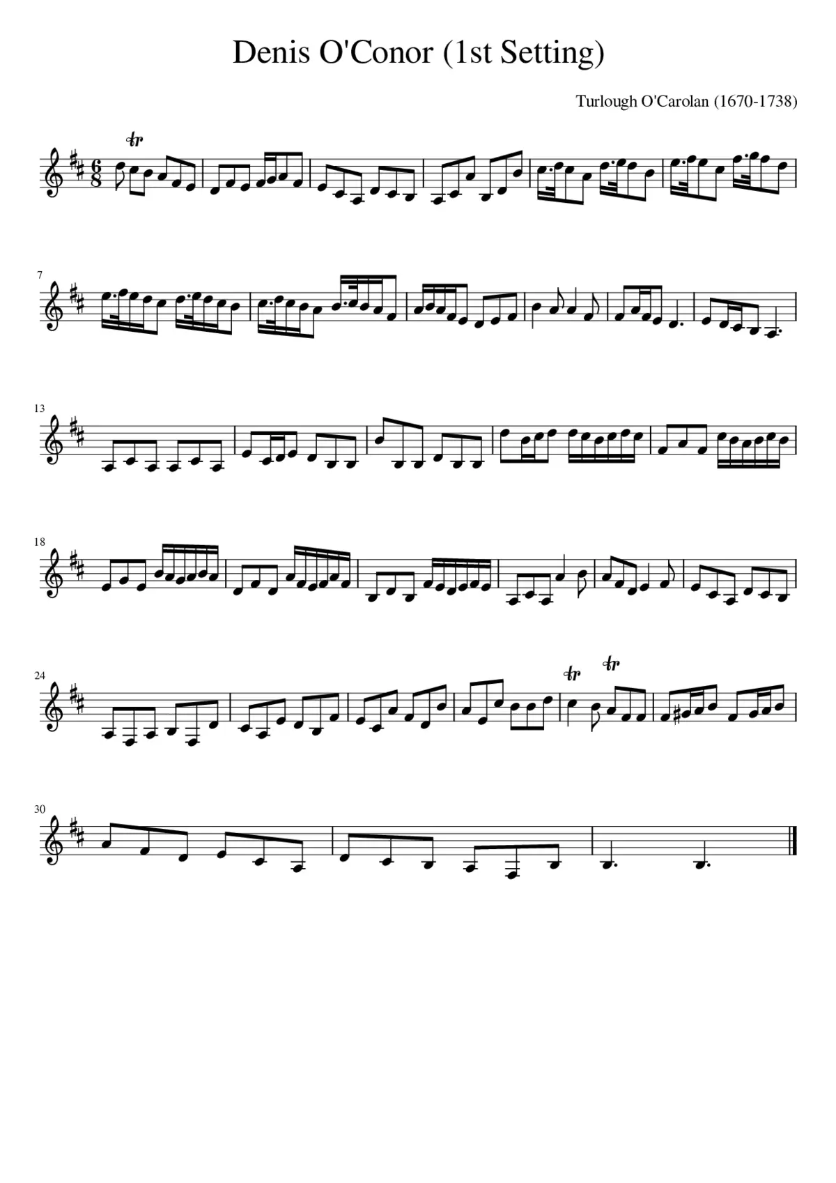 Denis O'Conor (1st Setting) - Page 1