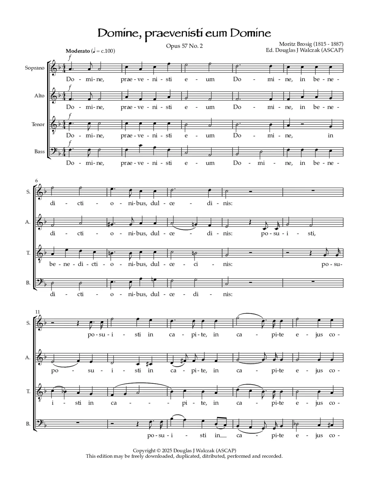 Domine, praevenisti eum Domine - Page 1