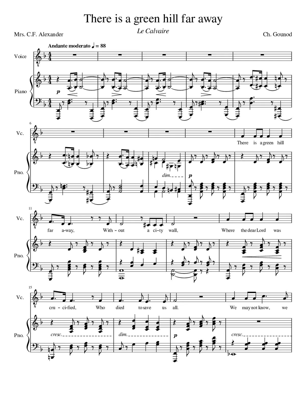 There Is a Green Hill Far Away - Page 1