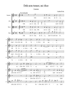 Deh non temer, mi dice