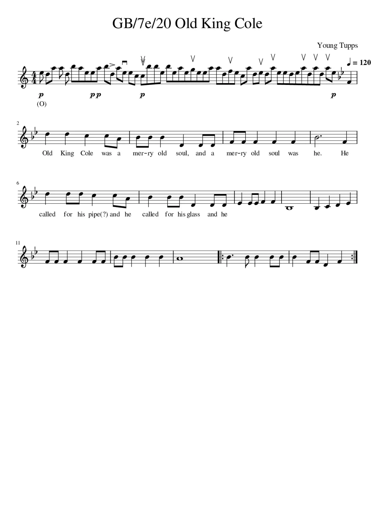 GB/7e/20 Old King Cole - Page 1