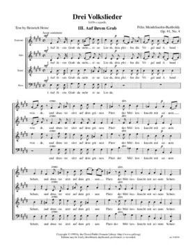 Auf ihrem Grab, Op. 41, No. 4