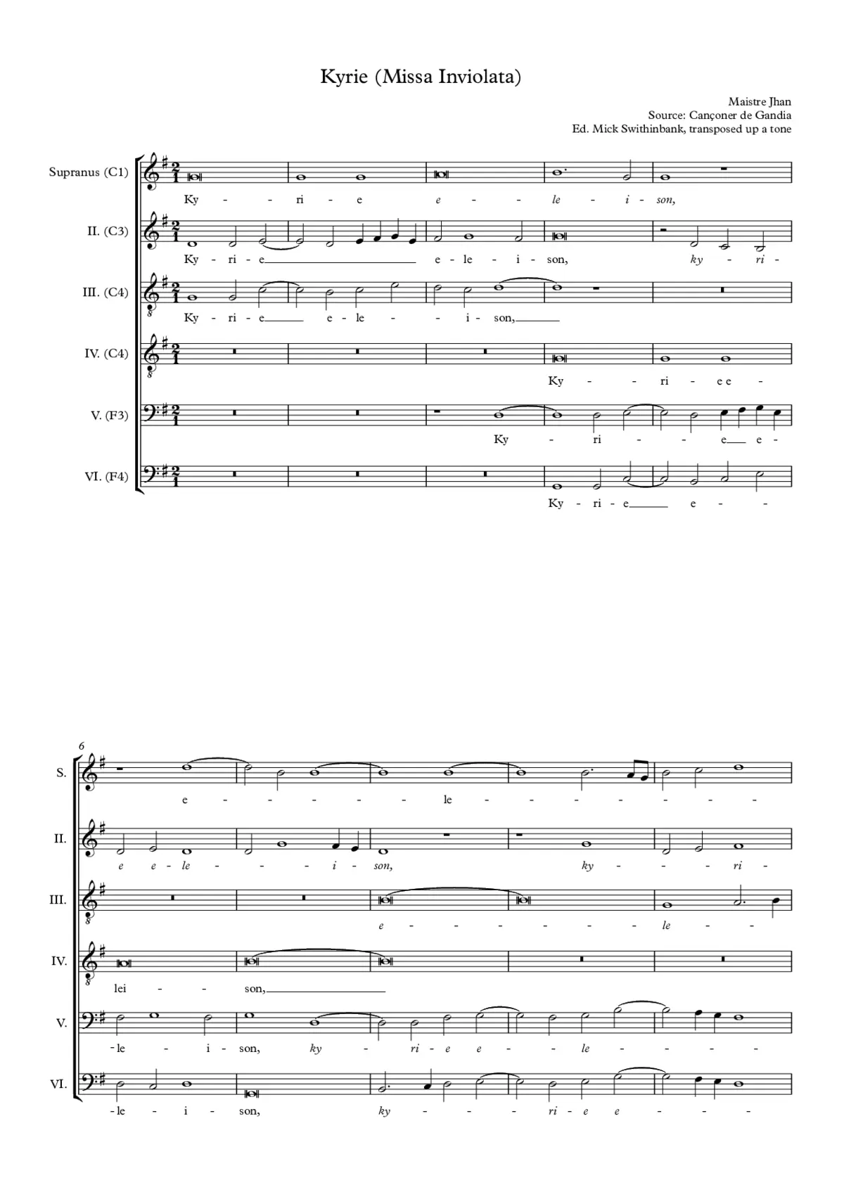 Missa Inviolata - Page 1