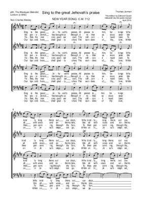 Sing to the great Jehovah's praise