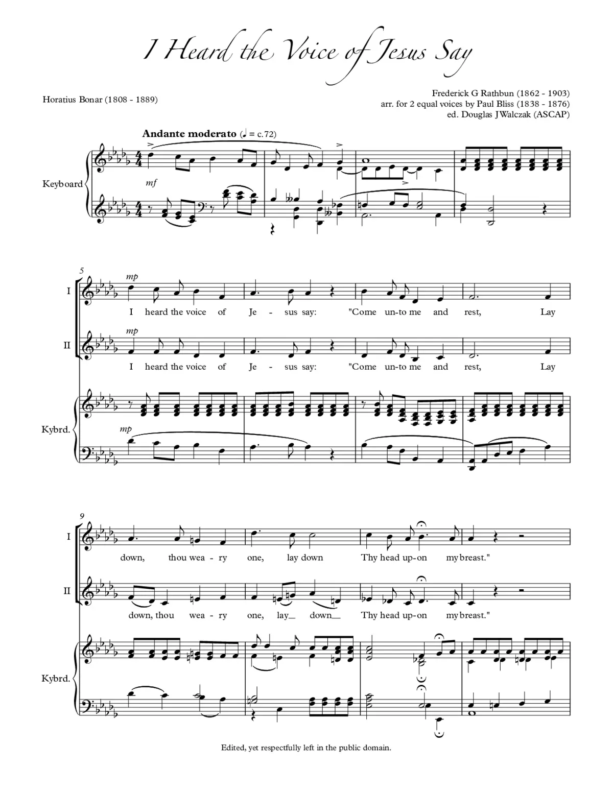 I heard the voice of Jesus say - Page 1