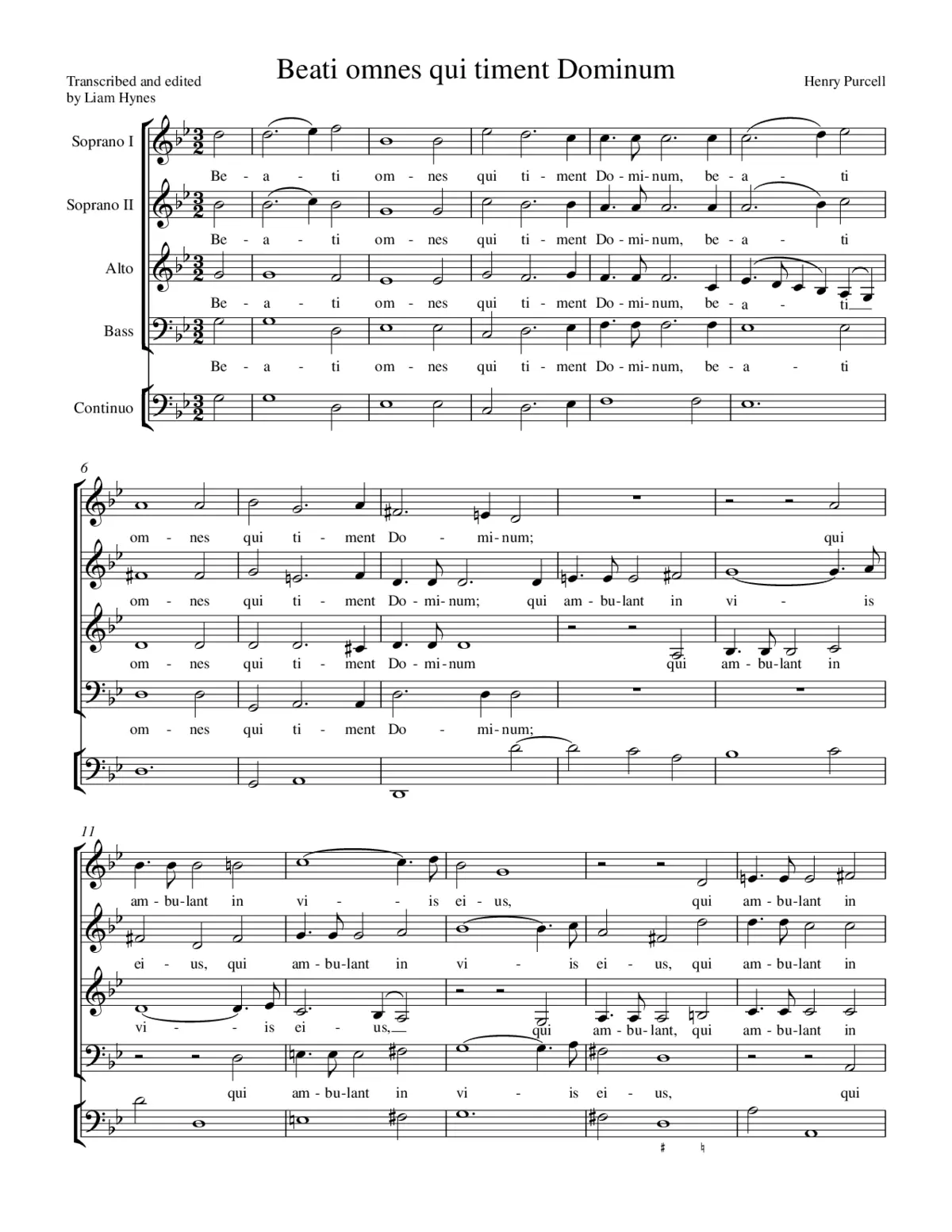 Beati omnes qui timent Dominum - Page 1