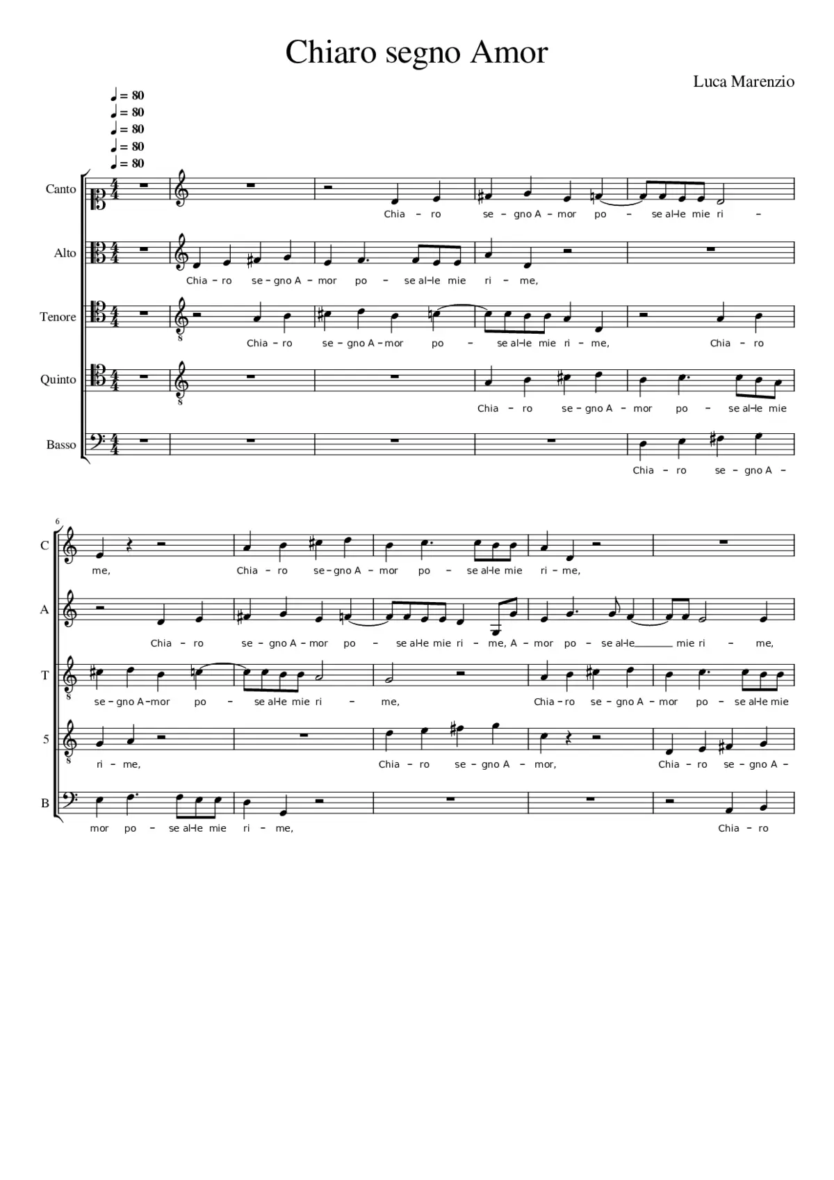 Chiaro segno Amor - Page 1