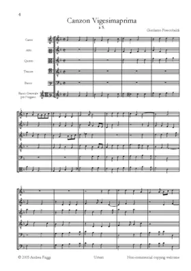 Canzon Vigesimaprima à 5