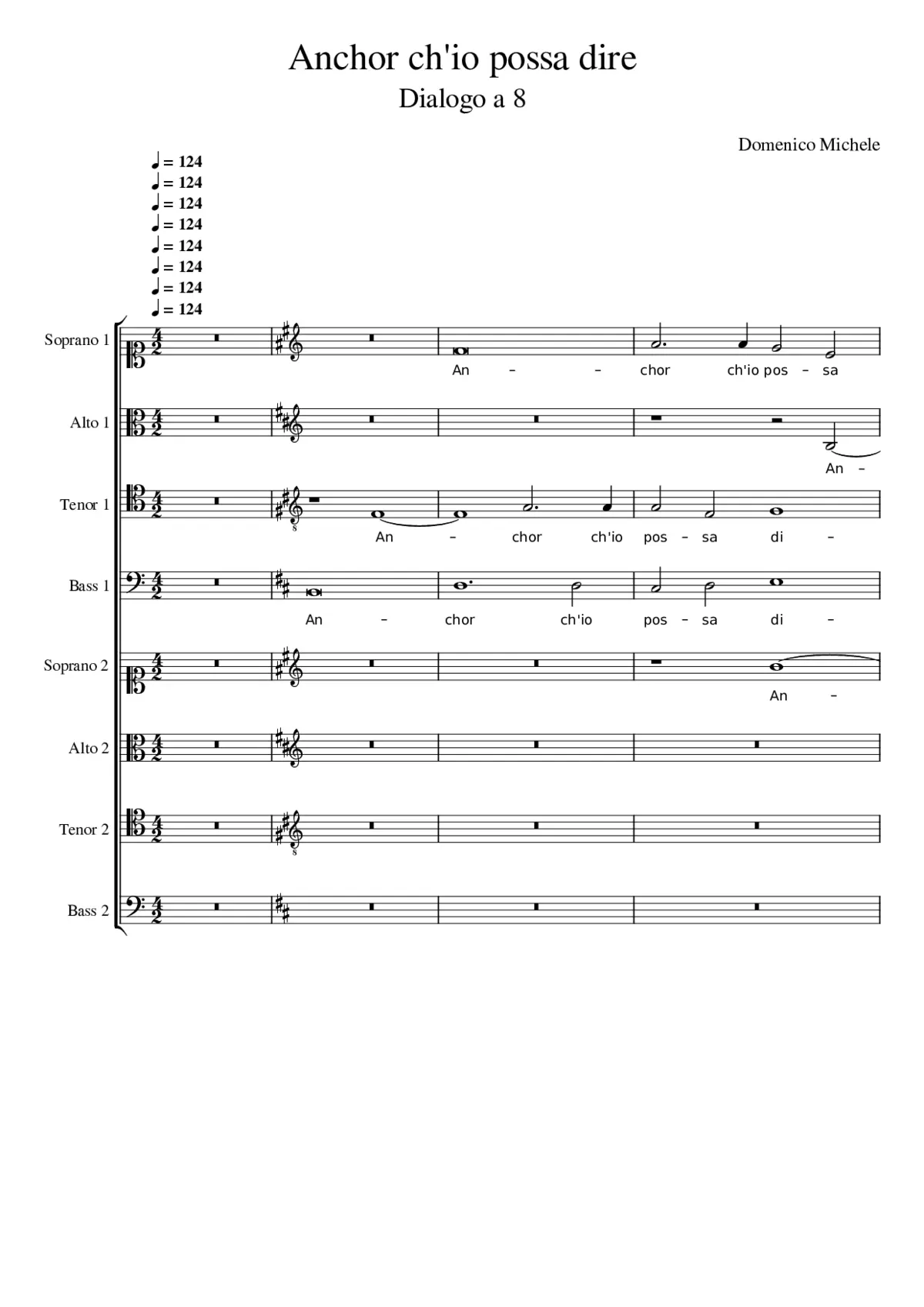 Anchor ch'io possa dire - Page 1