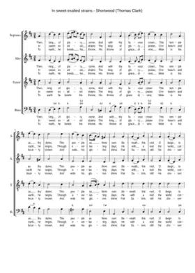 In sweet exalted strains