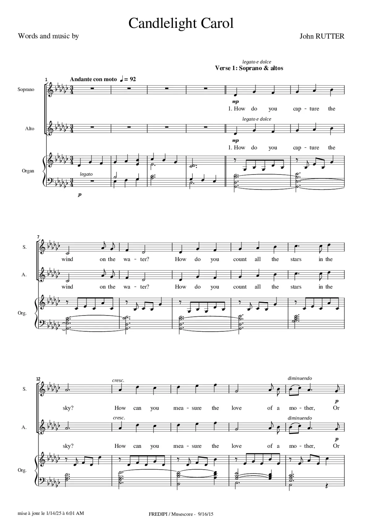 candlelight carol - Page 1